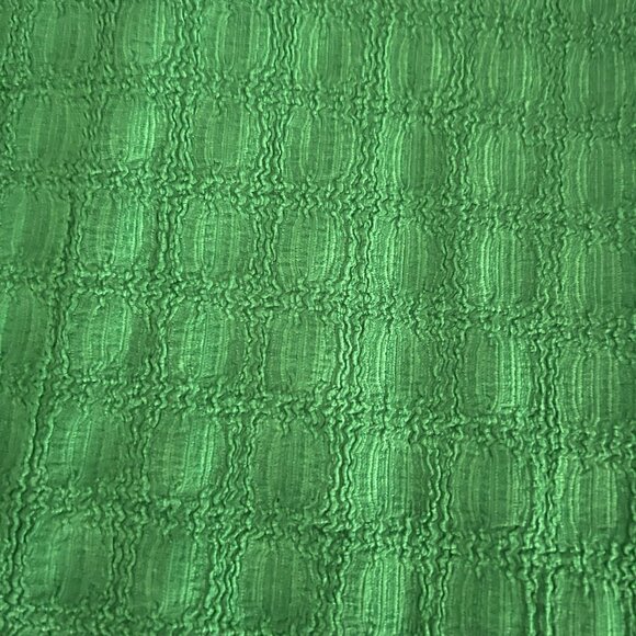 Bright Kelly green elastic pants with waffle pattern. Great for holidays. - Picture 2 of 3